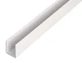 Alberts U-Profil U-Stahl U-Eisen Kunststoff, weiß 1000 x 18 x 10 mm
