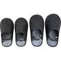 ONVAYA® Handwerkerpantoffel 2er Set mit Gummiband im Beutel | ABS-Sohle | Museumpantoffel | Überschuh | Gästepantoffel | Schlosspantoffel | Schu... - Schwarz