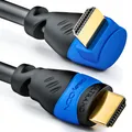 1,5m HDMI Winkel Kabel 90° Grad - HDMI 2.0/1.4a kompatibel mit Ethernet deleyCON