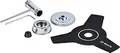 Bosch Professional Freischneidermesser-Set F016800631 | 23 cm | 3-Zahn | 2 mm | für GRT 18V-33, GFR 18V-23 | Blau