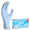 ARNOMED Nitril Ice Blue Einmalhandschuhe, puderfrei, hellblau 382-S , 1 Packung = 100 Stück, Größe S