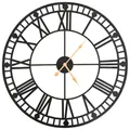 Wanduhr Vintage -Stil mit Quarzmechanismus xxl 60 cm Metal
