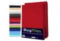 Buymax Spannbettlaken 2-er Set, Doppelpack, Bettlaken, Jersey 100% Baumwolle, Gummizug: rundum, (2 Stück), Pflegeleicht und Atmungsaktiv in Verschiedenen Farben und Größen