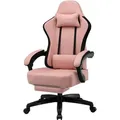 GTPLAYER Gaming Stuhl Ergonomischer Gaming Sessel Schreibtischstuhl PC Gamer Racing Stuhl mit Stoffoberfläche, Federsitzkissen mit Fußstütze orange - Orange