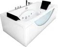 Whirlpool Pool Badewanne Eckwanne Wanne W81H-C 180x90cm passive Schlauch-Reinigung