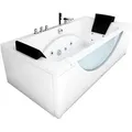 AcquaVapore by Sandra Jentho Whirlpool, Weiß, Glas, Kunststoff, Metall, Rechteckig, 90x55x180 cm, CE, Badezimmer, Baden & Duschen, Badewannen