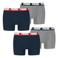 PUMA Herren Boxer Boxershorts Shorts Unterhosen Comfort Stretch 4er Pack, Wäschegröße:2XL, Artikel:-006 Navy/Grey Melange