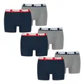 PUMA Herren Boxer Boxershorts Shorts Unterhosen Comfort Stretch 6er Pack, Wäschegröße:2XL, Artikel:-006 Navy/Grey Melange