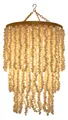 GURU SHOP Deckenlampe/Deckenleuchte, Muschelleuchte aus Hunderten Capiz, Perlmutt Plättchen - Modell Polynesia, 60x40x40 cm