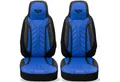 BREMER SITZBEZÜGE Autositzbezug für Ford Nugget Transit Custom (DPL506), Set, 2-tlg., Schonbezüge Sitzbezüge Fahrer und Beifahrer, in Schwarz/Blau