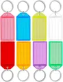 20x Robuste Schlüsselanhänger aus Kunststoff beschriftbar, Label Fenster, 8