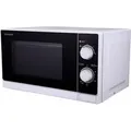 Sharp Home Appliances R-600WW, Arbeitsplatte, Kombi-Mikrowelle, 20 l, 800 W, Drehregler, Schwarz, Weiß - Schwarz/Weiß
