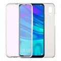 König Design 360 Grad Hülle kompatibel mit Huawei P Smart 2019 Full Cover vorne hinten Handyhülle Dünn Ganzkörper Case Silikon Etui - Transparent