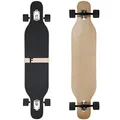 FunTomia Longboard mit 2 Flex Stufen Skateboard Drop Through Cruiser Komplettboard Mach1 Speed Kugellager T-Tool