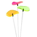 Cazador-del-sol ® - das Original | Lucille | 3 Stück | geschwungene Sonnenfänger kunterbunt | Durchmesser 8 cm | Höhe 40 cm