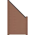 GroJa Steckzaun Solid Abgeschrägt 90 cm x 180/90 cm x 1,9 cm Terra