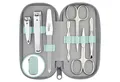 marQus Maniküre-Pediküre-Set Maniküre Set Solingen - Vergleichssieger mit Top Preis/Leistung, Echt Leder Etui handlich und weich, 7teiliges Nagelset aus glanzvernickeltem poliertem Stahl