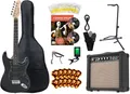 E-Gitarre Set Verstärker Stimmergerät Ständer Tasche Capo Gurt Fender Plektren