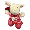 Sigikid Rassel Schaf Stofftier Plüsch Kuscheltier Halstuch Rot Muster ca 17cm