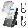 GRAUGEAR Festplatten Dockingstation I Gehäuse für 2,5/3,5 Zoll SATA Externe Festplatte [Laufwerk Dock] Hard Disk I HDD Enclosure I SSD Gehäuse I UASP Unterstützung I Werkzeuglos I Kabel USB-C & USB-A