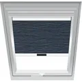 Roto Verdunklungsrollo Linien-Schwarz 3-V53, 105x145 cm (10/14), Manuell,R85 SR,Roto,weiße Schiene