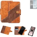 Handy-Hülle für TCL 40 XL Wallet Case Cover Smarthphone Braun