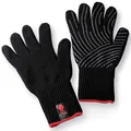Weber Premium Grillhandschuhe - Größe S/M, 1 Paar, aus Kevlarmischgewebe, Schwarz und mit Silikonnoppen, Schutz vor sehr hohen Temperaturen - Schwarz (6670)