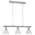B-Ware Reality|Trio Pendelleuchte, 3-flammig, nickel matt, Glasschirm weiß