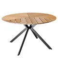 Riess Ambiente Runder Outdoor Gartentisch DESIGNO - 120cm - Natur Holz-Design anthrazit Metall
