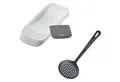 WESTMARK Spätzlereibe Set, 2tlg., 1 Spätzlereibe mit flexiblem Schaber, Spatzl + 1 Schöpflöf, ABS, PA, inkl. Schöpflöffel