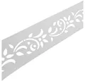 zaunzu Sichtschutzstreifen PREMIUM Dekor Floral1 Sichtschutz Weiß 2,55m, (1x Einzelstreifen, Lasermuster für Deinen Doppelstabmattenzaun Laserstreifen), 5 Jahre garantierte Farbechtheit, UV-beständig