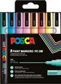 Posca 8 Paint Markers PC-3M Soft Colours fine 8er Set