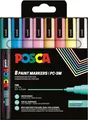 POSCA 186552 POSCA Marker Set 8 Acrylstifte PC-3M Permanent Marker