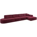 Altdecor Ecksofa, Bordeaux, Textil, 5-Sitzer, 412x165 cm, Wohnzimmer, Sofas & Couches, Wohnlandschaften, Ecksofas
