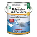 Jaeger Kronen Holz Isolier- und Deckfarbe WEISS (matt oder seidenglänzend) (5,0 Liter, seidenglänzend)