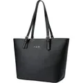 Vanessa & Melissa® Damen Shopper klassisch elegante Handtasche Henkeltasche, Schwarz - Schwarz