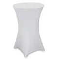 Stehtischhusse Weiß Ø70cm – Stretch Husse für Hochzeit, Party & Event