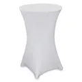 Stehtischhusse Stretch Weiß 70-75cm | Elastische Husse | Waschbar Knitterfrei