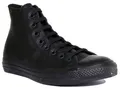 CONVERSE 135251 CT Wie Hi Schwarz Leder Damen Trainer IN Schwarz UK 3 - 13
