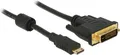 DeLOCK - Videokabel - Dual Link - HDMI / DVI - 32 AWG - DVI-D (M) - Mini-HDMI, 19-polig (M) - 1,0m - Schwarz (83582)