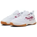 PUMA VARION II JR Hallenschuh mit rutschhemmender, non marking Gummilaufsohle weiß 33 EU