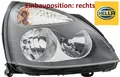 HELLA 1LB008461-761 Hauptscheinwerfer rechts Scheinwerfer für Renault