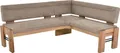 Eckbank K+W KOMFORT & WOHNEN "Floyd", beige (sand 35, balkeneiche natur), H:90cm T:63cm