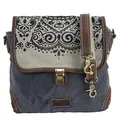 Sunsa Damen Umhängetasche. Mittlerer Messenger Tasche. Canvas/Leder Handtasche. Klein Crossbody Bag. Vintage Schultertasche. Geschenk Ideen für Frauen/Mädchen.