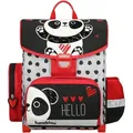 BAMBINO Schulranzen Schulrucksack Schultasche PANDA leicht bunt Kinder Mädchen - Bunt/Rot/Schwarz/Grau