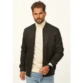 OneRedox Blouson als Weiche Übergangsjacke mit Baseball-Kragen Herren Blousonjacke im Bomberjacken Stil als Layering-Piece schwarz M