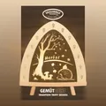 weigla - Dekoleuchte original Erzgebirge I Motiv Herbst I 1 LED Lampe I 0,8 W, E14 I Herbstdeko innen I Herbstbeleuchtung aus Holz I Fensterdeko