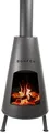 BonFeu BonPyra Schwarz - Terrassenofen - Feuerstelle mit Funkenschutz für entspannte Abende  - Feuersäule Outdoor - Terrassenkamin mit Grillrost - Gartenofen aus hochwertigem Cortenstahl - L 50 x B 50 x H 160 cm