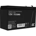 Green Cell® AGM 12V 8Ah Akku VRLA Blei-Batterie Bleiakku Ersatzakku Gelakku Akkubatterie Zyklenfest Unbemannt Spielzeug | Elektro Spielzeug| Alarm...