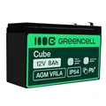 Green Cell® AGM 12V 8Ah Akku Vlies Batterie VRLA Blei Batterie Bleiakku Ersatzakku Akkubatterie Versorgungsbatterie Zyklenfest Wartungsfrei für Elektro Spielzeug Alarm Notstrom USV UPS